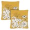 Toland Home Garden Set of 2 Modern Flowers Outdoor Patio Throw Pillow Covers 18"